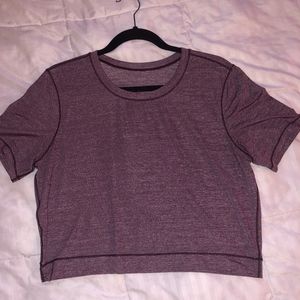 maroon lululemon crop top size 4